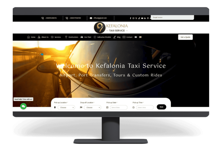 Kefalonia taxi service - Κατασκευή ιστοσελίδας LikeNet